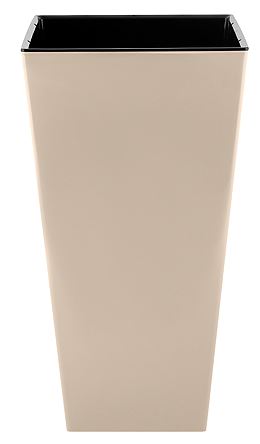 Горшок для цветов InGreen London CUBE 250х250х470мм  19,4л c дренажной вставкой,калифорн,миндаль